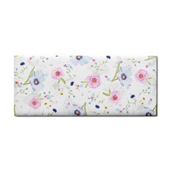 Pink blue flowers pattern                        Hand Towel