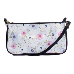 Pink blue flowers pattern                        Shoulder Clutch Bag