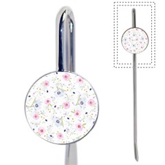 Pink blue flowers pattern                        Book Mark