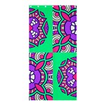 Purple shapes on a green background                         Shower Curtain 36  x 72  Curtain(36 X72 ) - 33.26 x66.24  Curtain(36 X72 )