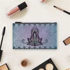 Abstract Decorative Floral Design, Mandala Cosmetic Bag (small) by FantasyWorld7