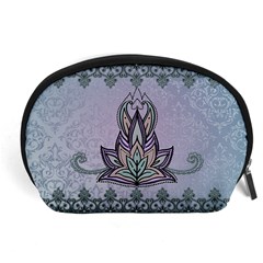 Abstract Decorative Floral Design, Mandala Accessory Pouch (large) by FantasyWorld7