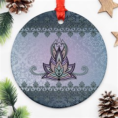 Abstract Decorative Floral Design, Mandala Ornament (round) by FantasyWorld7