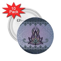 Abstract Decorative Floral Design, Mandala 2 25  Buttons (10 Pack)  by FantasyWorld7