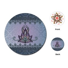 Abstract Decorative Floral Design, Mandala Playing Cards Single Design (round) by FantasyWorld7