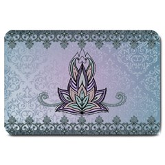 Abstract Decorative Floral Design, Mandala Large Doormat  by FantasyWorld7