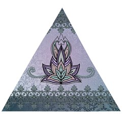 Abstract Decorative Floral Design, Mandala Wooden Puzzle Triangle by FantasyWorld7