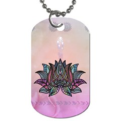 Abstract Decorative Floral Design, Mandala Dog Tag (one Side) by FantasyWorld7