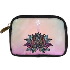 Abstract Decorative Floral Design, Mandala Digital Camera Leather Case by FantasyWorld7