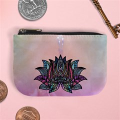 Abstract Decorative Floral Design, Mandala Mini Coin Purse by FantasyWorld7