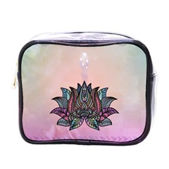 Abstract Decorative Floral Design, Mandala Mini Toiletries Bag (one Side) by FantasyWorld7