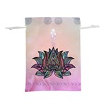 Abstract Decorative Floral Design, Mandala Lightweight Drawstring Pouch (S) Front