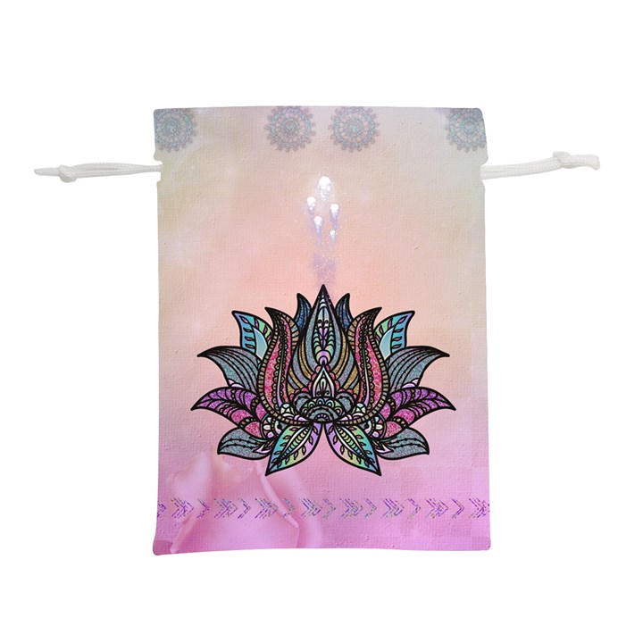 Abstract Decorative Floral Design, Mandala Lightweight Drawstring Pouch (S)