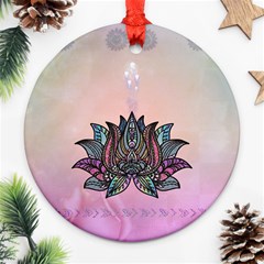 Abstract Decorative Floral Design, Mandala Ornament (round) by FantasyWorld7