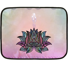 Abstract Decorative Floral Design, Mandala Fleece Blanket (mini) by FantasyWorld7