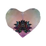 Abstract Decorative Floral Design, Mandala Standard 16  Premium Heart Shape Cushions Back