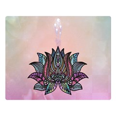 Abstract Decorative Floral Design, Mandala Double Sided Flano Blanket (large)  by FantasyWorld7