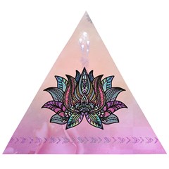 Abstract Decorative Floral Design, Mandala Wooden Puzzle Triangle by FantasyWorld7