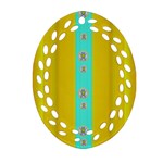 Colors And Flowers Ornament (Oval Filigree) Front