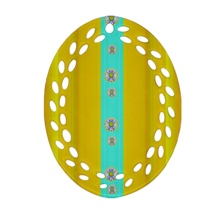 Colors And Flowers Ornament (Oval Filigree)