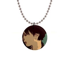 Punk Face 1  Button Necklace by snowwhitegirl