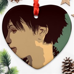 Punk Face Heart Ornament (two Sides) by snowwhitegirl