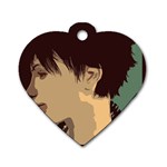 Punk Face Dog Tag Heart (One Side) Front