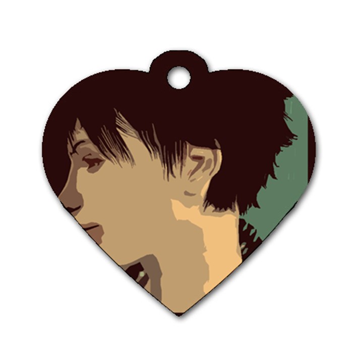 Punk Face Dog Tag Heart (One Side)