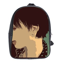 Punk Face School Bag (large) by snowwhitegirl