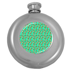 Tropical Aqua Avocadoes Round Hip Flask (5 Oz) by snowwhitegirl