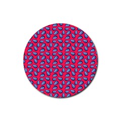 Tropical Pink Avocadoes Rubber Round Coaster (4 Pack)  by snowwhitegirl