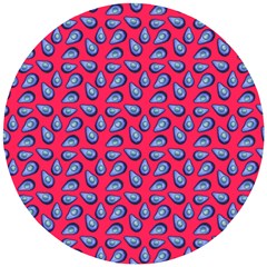 Tropical Pink Avocadoes Wooden Puzzle Round