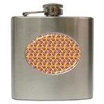 Tropical Orange Avocadoes Hip Flask (6 oz) Front