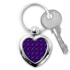 School Girl Braids Dark Blue Key Chain (heart) by snowwhitegirl