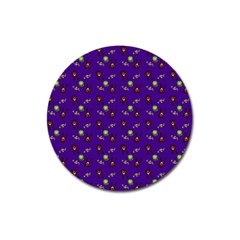 School Girl Braids Dark Blue Magnet 3  (round) by snowwhitegirl