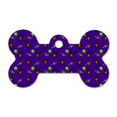 School Girl Braids Dark Blue Dog Tag Bone (two Sides) by snowwhitegirl