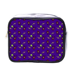 School Girl Braids Dark Blue Mini Toiletries Bag (one Side) by snowwhitegirl