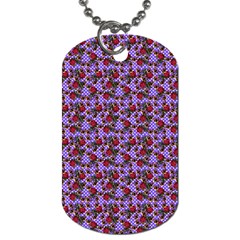 Lazy Cat Floral Pattern Lilac Polka Dog Tag (two Sides) by snowwhitegirl