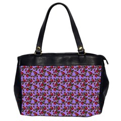 Lazy Cat Floral Pattern Lilac Polka Oversize Office Handbag (2 Sides) by snowwhitegirl