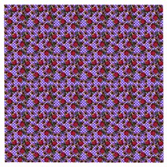 Lazy Cat Floral Pattern Lilac Polka Wooden Puzzle Square