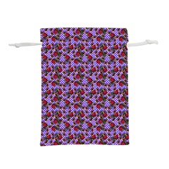 Lazy Cat Floral Pattern Lilac Polka Lightweight Drawstring Pouch (s) by snowwhitegirl