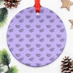 Zodiac Bat Lilac Ornament (round) by snowwhitegirl