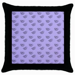 Zodiac Bat Lilac Throw Pillow Case (black) by snowwhitegirl