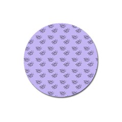 Zodiac Bat Lilac Magnet 3  (round) by snowwhitegirl