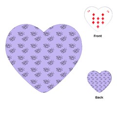 Zodiac Bat Lilac Playing Cards Single Design (heart) by snowwhitegirl