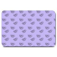 Zodiac Bat Lilac Large Doormat  by snowwhitegirl