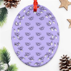 Zodiac Bat Lilac Ornament (oval Filigree) by snowwhitegirl