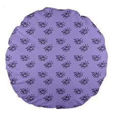 Zodiac Bat Lilac Large 18  Premium Round Cushions by snowwhitegirl