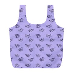 Zodiac Bat Lilac Full Print Recycle Bag (l) by snowwhitegirl