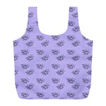 Zodiac Bat Lilac Full Print Recycle Bag (L) Back